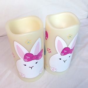 Temp-tations Set of 2 Fiberoptic Spring Flameless Candles - Egg Hunt